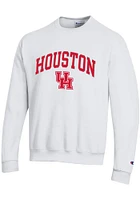 Champion Houston Cougars Mens Arch Mascot Powerblend Long Sleeve Crew Sweatshirt