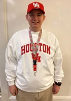 Champion Houston Cougars Mens Arch Mascot Powerblend Long Sleeve Crew Sweatshirt