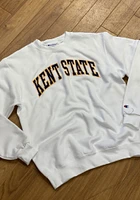 Champion Kent State Golden Flashes Mens White Arch Name Long Sleeve Crew Sweatshirt