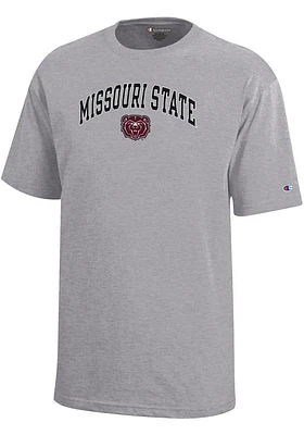 Champion Missouri State Bears Youth Grey Arch Mascot Short Sleeve T-Shirt