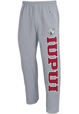 Champion IUPUI Jaguars Mens Grey Open Bottom Sweatpants