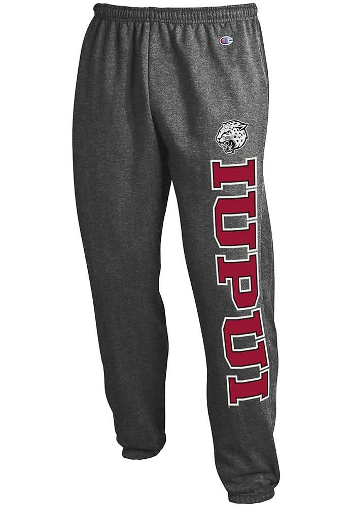Champion IUPUI Jaguars Mens Charcoal Closed Bottom Sweatpants