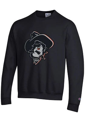 Champion Oklahoma State Cowboys Mens Black Phantom Pete Long Sleeve Crew Sweatshirt