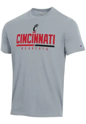 Champion Cincinnati Bearcats Grey Stadium Name and Logo Short Sleeve T Shirt