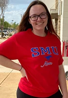 Champion SMU Mustangs Womens Red Mom Short Sleeve T-Shirt