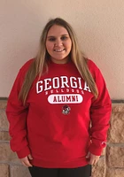 Champion Georgia Bulldogs Mens Red Alumni Long Sleeve Crew Sweatshirt