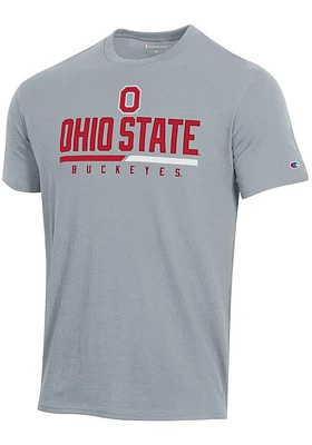 Champion Ohio State Buckeyes Grey Stadium Design Short Sleeve T Shirt