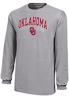 Champion Oklahoma Sooners Youth Grey Arch Mascot Long Sleeve T-Shirt
