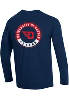 Champion Dayton Flyers Navy Blue Stadium Long Sleeve T Shirt