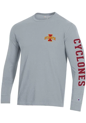 Champion Iowa State Cyclones Grey Stadium Long Sleeve T Shirt