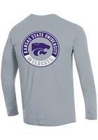 Champion K-State Wildcats Grey Stadium Long Sleeve T Shirt