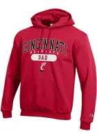 Champion Cincinnati Bearcats Mens Red Dad Pill Long Sleeve Hoodie