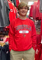 Champion Louisville Cardinals Mens Red Dad Pill Long Sleeve Crew Sweatshirt