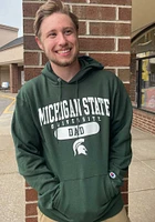 Champion Michigan State Spartans Mens Green Dad Pill Long Sleeve Hoodie