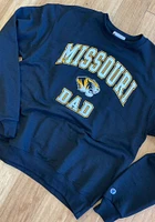 Champion Missouri Tigers Mens Black Dad Number One Long Sleeve Crew Sweatshirt