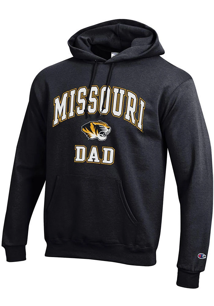 Champion Missouri Tigers Mens Black Dad Number One Long Sleeve Hoodie