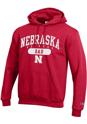 Champion Nebraska Cornhuskers Mens Red Dad Pill Long Sleeve Hoodie