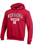 Champion Nebraska Cornhuskers Mens Red Grandpa Pill Long Sleeve Hoodie