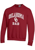 Champion Oklahoma Sooners Mens Crimson Dad Number One Long Sleeve Crew Sweatshirt