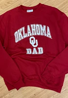 Champion Oklahoma Sooners Mens Crimson Dad Number One Long Sleeve Crew Sweatshirt