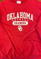 Champion Oklahoma Sooners Mens Crimson Grandpa Pill Long Sleeve Crew Sweatshirt