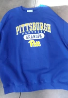 Champion Pitt Panthers Mens Blue Grandpa Pill Long Sleeve Crew Sweatshirt
