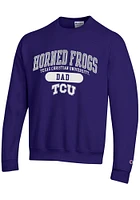 Champion TCU Horned Frogs Mens Purple Dad Pill Long Sleeve Crew Sweatshirt