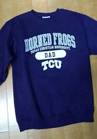 Champion TCU Horned Frogs Mens Purple Dad Pill Long Sleeve Crew Sweatshirt