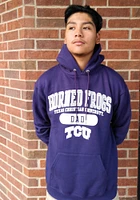 Champion TCU Horned Frogs Mens Purple Dad Pill Long Sleeve Hoodie