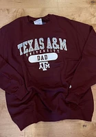 Champion Texas A&M Aggies Mens Maroon Dad Pill Long Sleeve Crew Sweatshirt