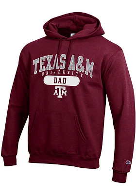 Champion Texas A&M Aggies Mens Maroon Dad Pill Long Sleeve Hoodie