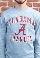 Champion Alabama Crimson Tide Grey Grandpa Number One Long Sleeve T Shirt