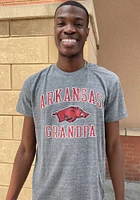 Champion Arkansas Razorbacks Grey Grandpa Number One Short Sleeve Fashion T Shirt