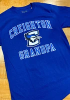 Champion Creighton Bluejays Blue Grandpa Number One Short Sleeve T Shirt