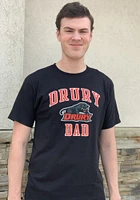 Champion Drury Panthers Black Dad Number One Short Sleeve T Shirt