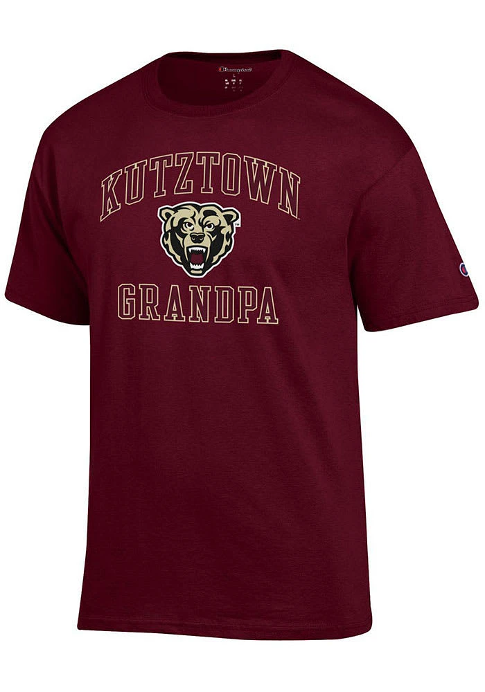 Champion Kutztown University Maroon Grandpa Number One Short Sleeve T Shirt