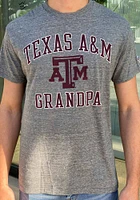 Champion Texas A&M Aggies Grey Grandpa Number One Short Sleeve Fashion T Shirt