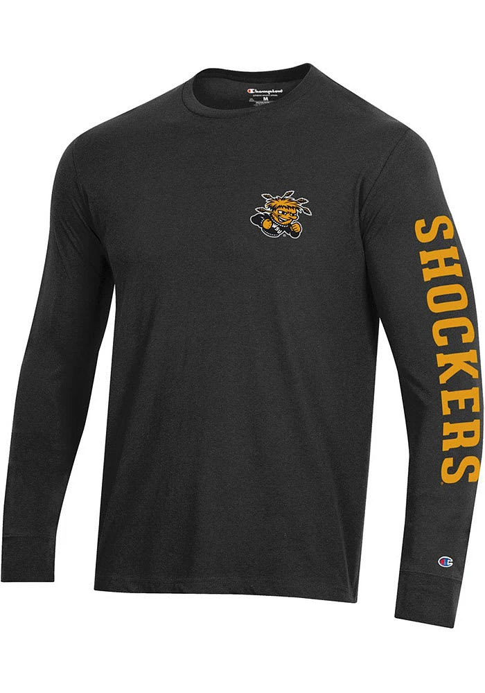 Champion Wichita State Shockers Black Stadium Long Sleeve T Shirt