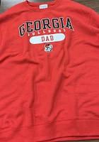 Champion Georgia Bulldogs Mens Red Dad Pill Long Sleeve Crew Sweatshirt