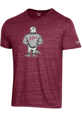 Champion Saint Josephs Hawks Triblend Logo Short Sleeve Fashion T Shirt