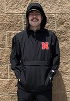 Champion Nebraska Cornhuskers Mens Black Primary Logo Light Weight Jacket