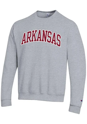 Champion Arkansas Razorbacks Mens Arch Twill Long Sleeve Crew Sweatshirt