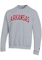 Champion Arkansas Razorbacks Mens Arch Twill Long Sleeve Crew Sweatshirt