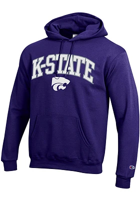 Champion K-State Wildcats Mens Arch Mascot Twill Long Sleeve Hoodie