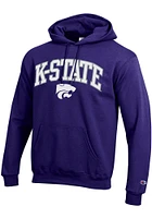 Champion K-State Wildcats Mens Arch Mascot Twill Long Sleeve Hoodie