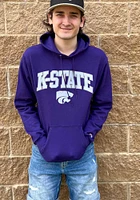 Champion K-State Wildcats Mens Arch Mascot Twill Long Sleeve Hoodie