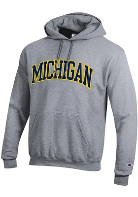 Champion Michigan Wolverines Mens Arch Twill Long Sleeve Hoodie