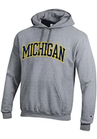 Champion Michigan Wolverines Mens Arch Twill Long Sleeve Hoodie