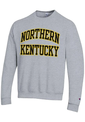 Champion Northern Kentucky Norse Mens Grey Arch Twill Long Sleeve Crew Sweatshirt