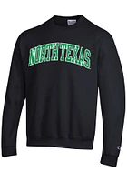 Champion North Texas Mean Green Mens Arch Twill Long Sleeve Crew Sweatshirt